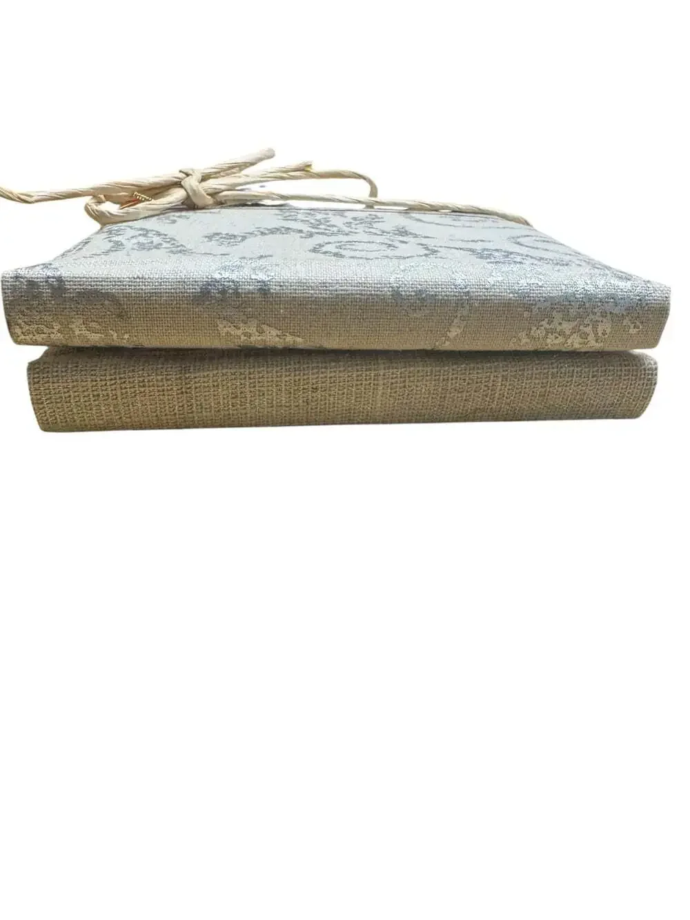 Nicole Miller Home Photo Albums Set of 2 Linen Silver Floral 4x6 New w/ Tags
